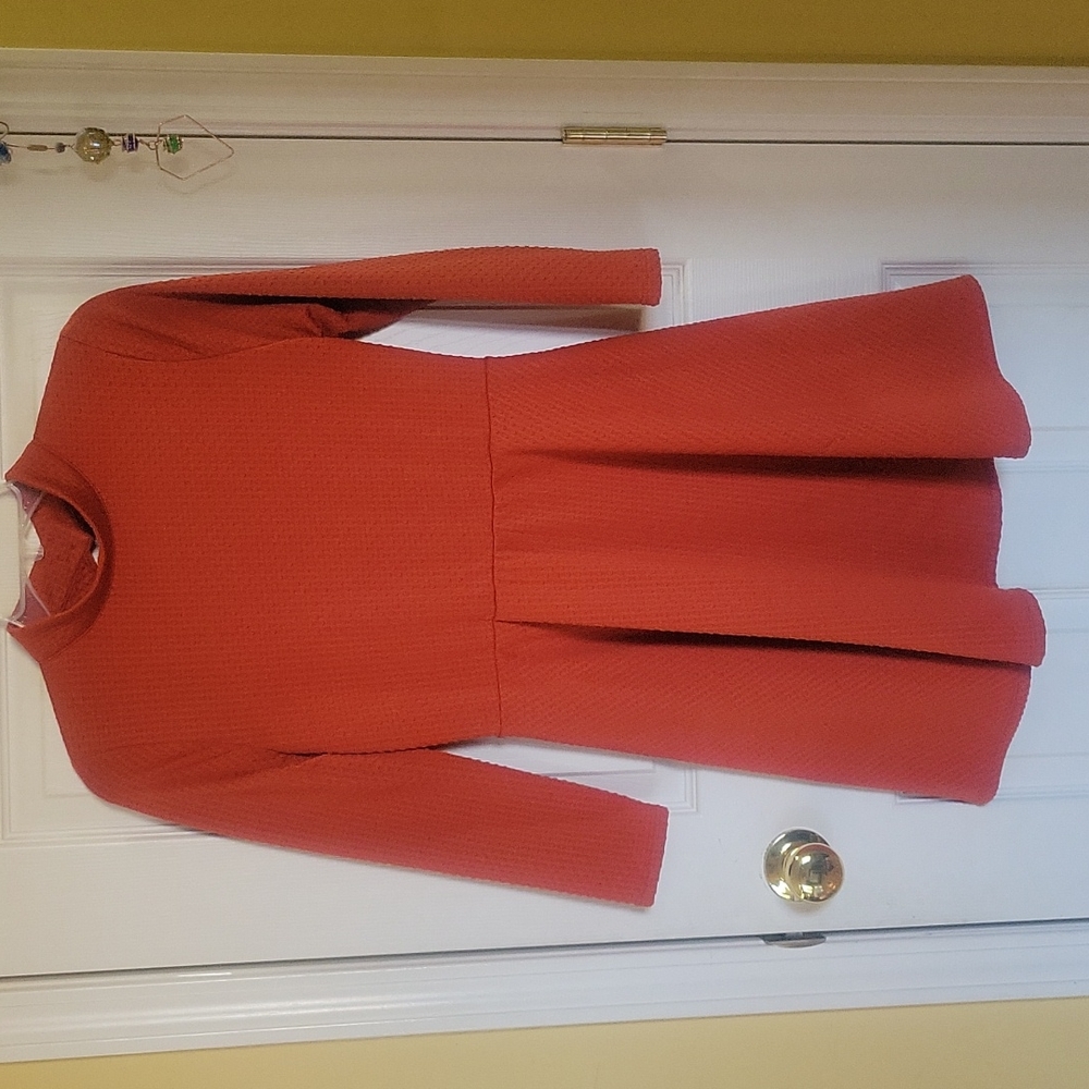 Free People Small open back mock neck 3/4 sleeve dress